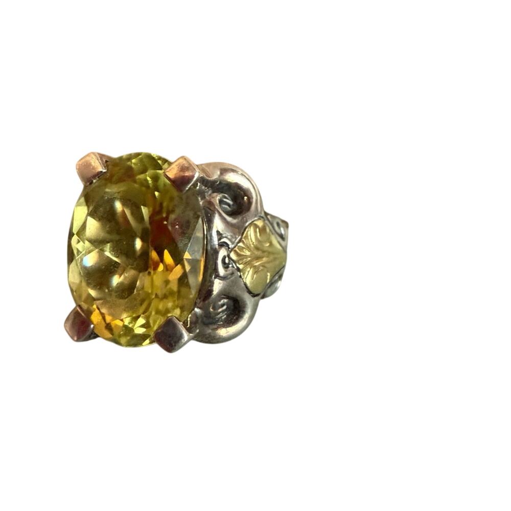 Ann King 925 Sterling Silver & 18K Gold Ring Size 6